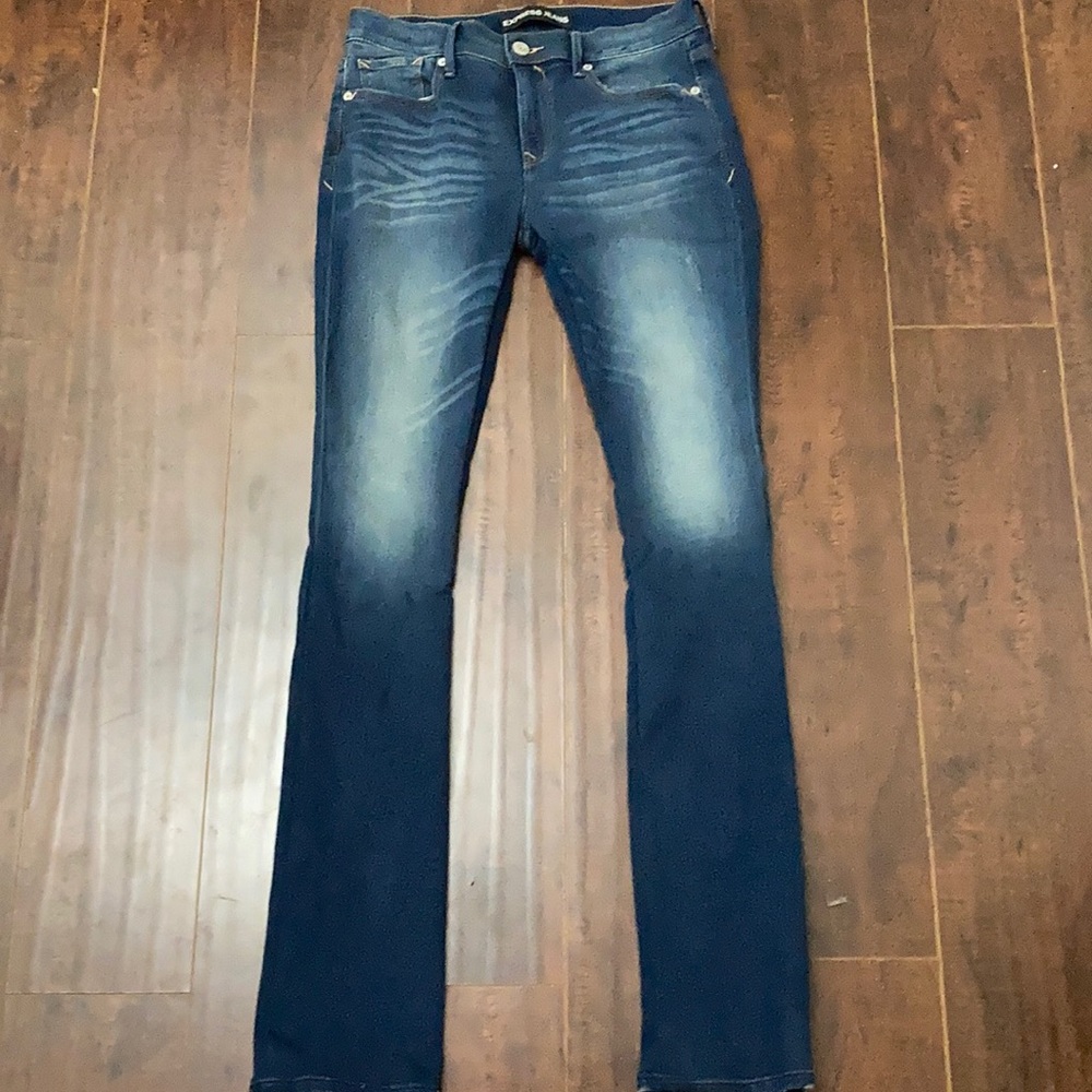 Blue Express jeans size 8(tailored to skinny jeans was Bell Flare)